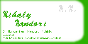 mihaly nandori business card