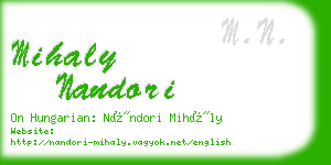 mihaly nandori business card